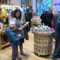 Harry and Isobel in the shop, Ickworth House, Horringer, Suffolk - 29th December 2018