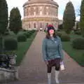 Isobel climbs the steps, Ickworth House, Horringer, Suffolk - 29th December 2018