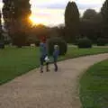 Isobel and Harry in the sunset, Ickworth House, Horringer, Suffolk - 29th December 2018