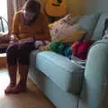 Isobel creates a crochet plan for a new blanket, New Year's Eve and Day, Brome, Suffolk - 1st January 2019