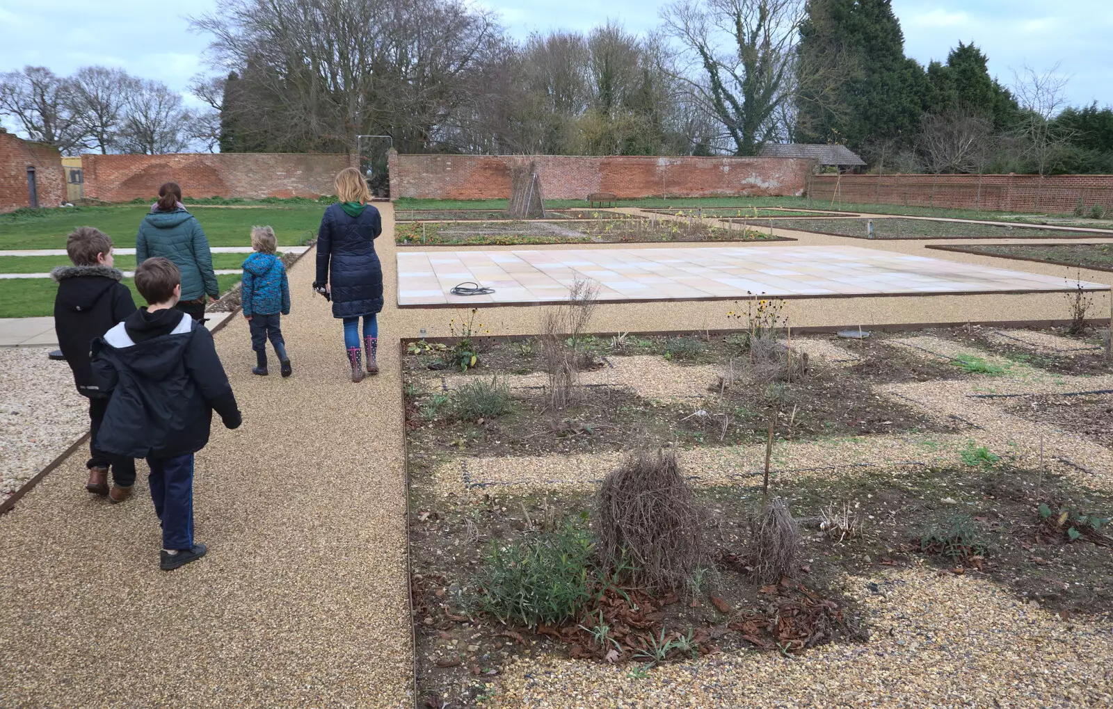 The new Victorian kitchen gardens at the Oaksmere, from New Year's Eve and Day, Brome, Suffolk - 1st January 2019