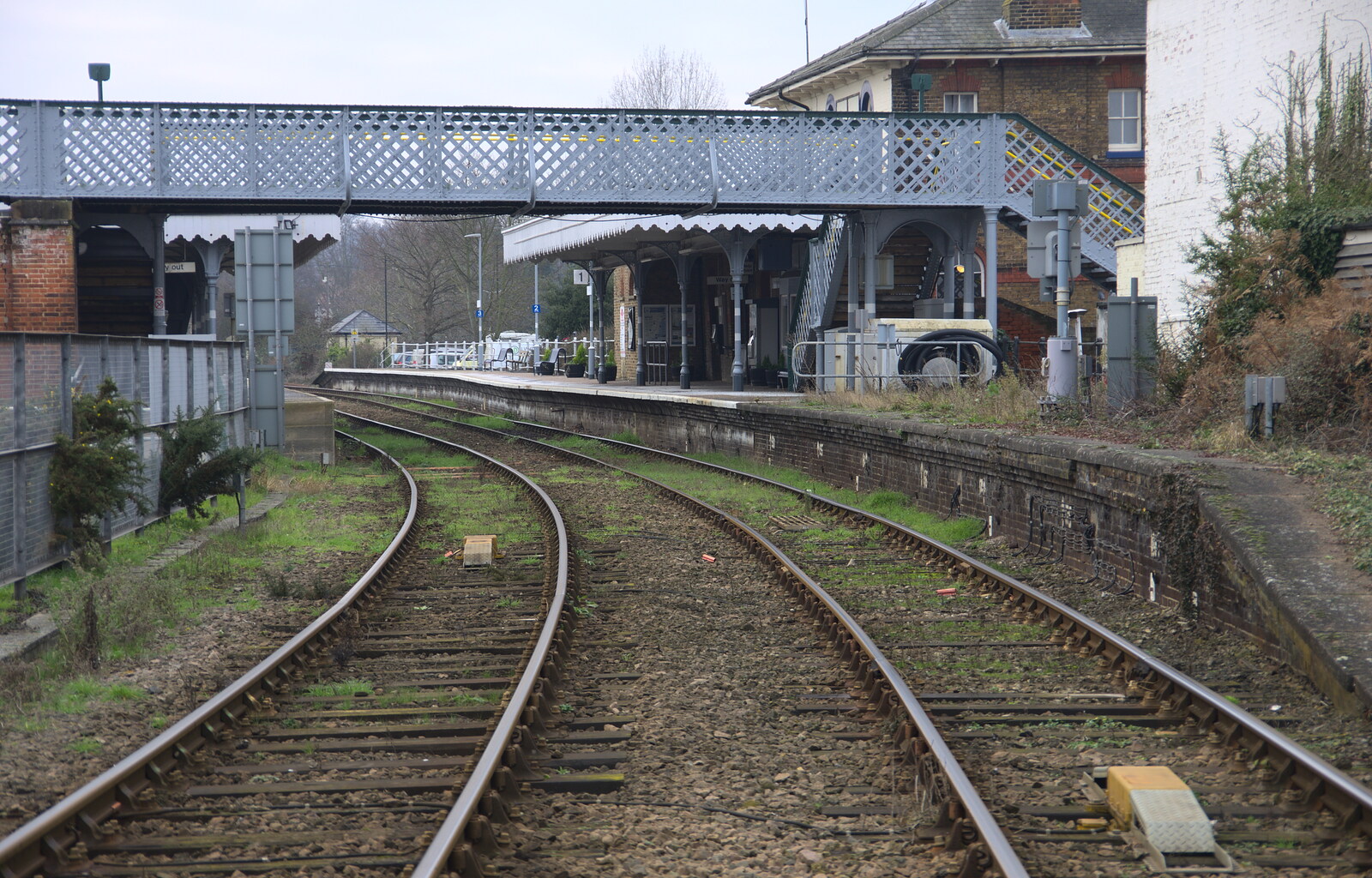 The railway station doesn't look too active from A Postcard From Woodbridge, Suffolk - 4th January 2019