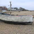 The derelict boat on the beach, A Postcard from Aldeburgh, Suffolk - 6th January 2019