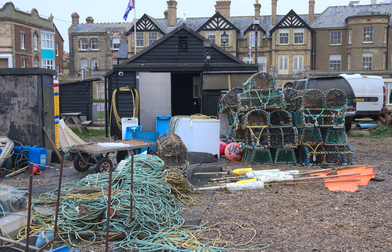 A mess of ropes and old lobster pots from A Postcard from Aldeburgh, Suffolk - 6th January 2019