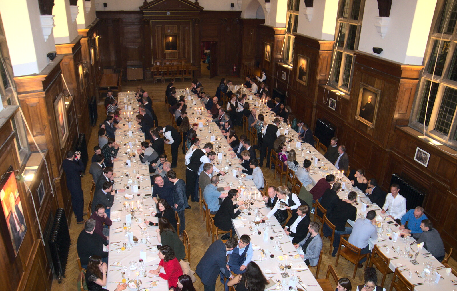 A full dining room from SwiftKey's Ten Year Anniversary Reunion, Selwyn College, Cambridge - 11th January 2019
