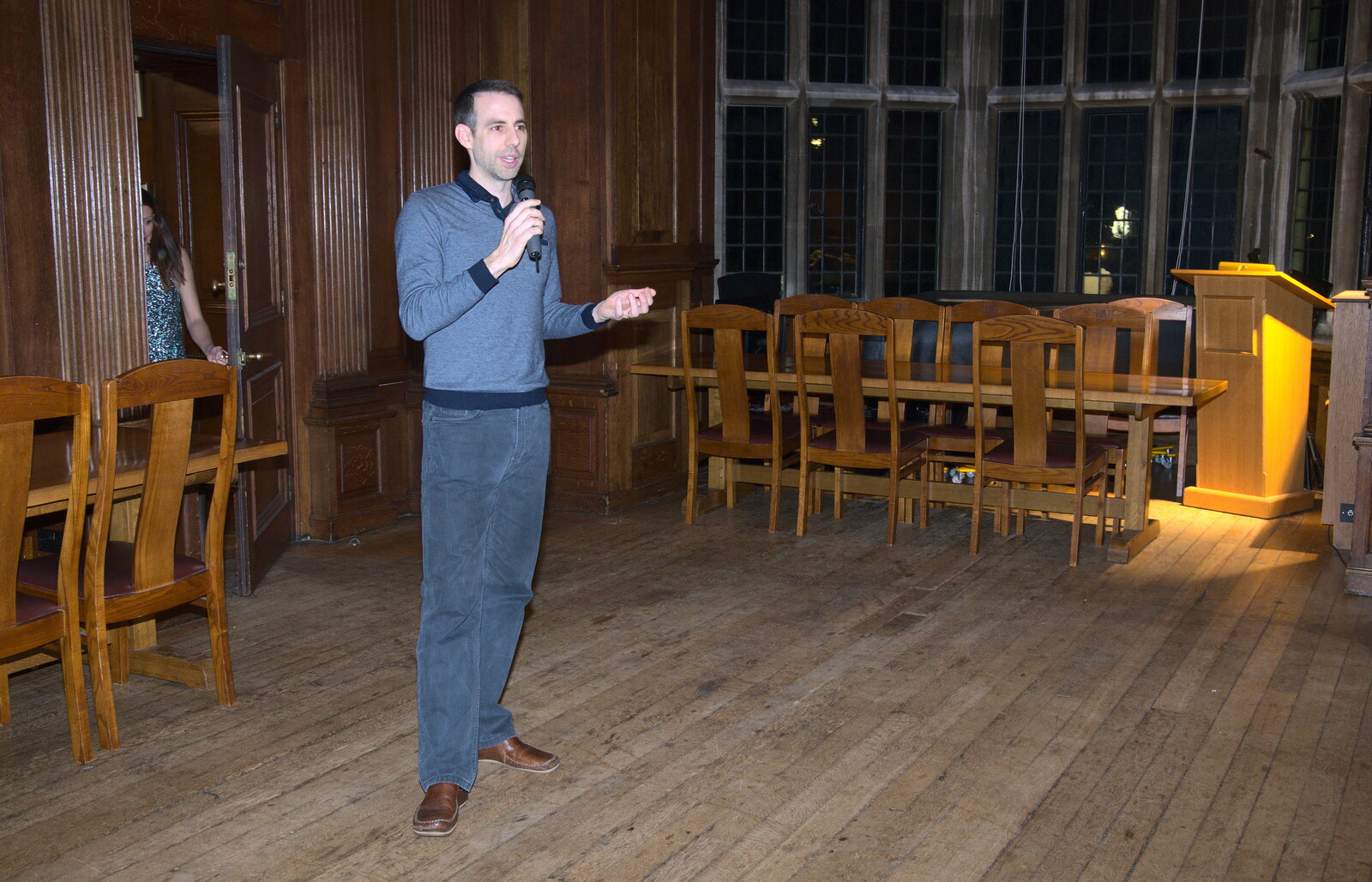 Ben kicks off the anecdote sessions from SwiftKey's Ten Year Anniversary Reunion, Selwyn College, Cambridge - 11th January 2019
