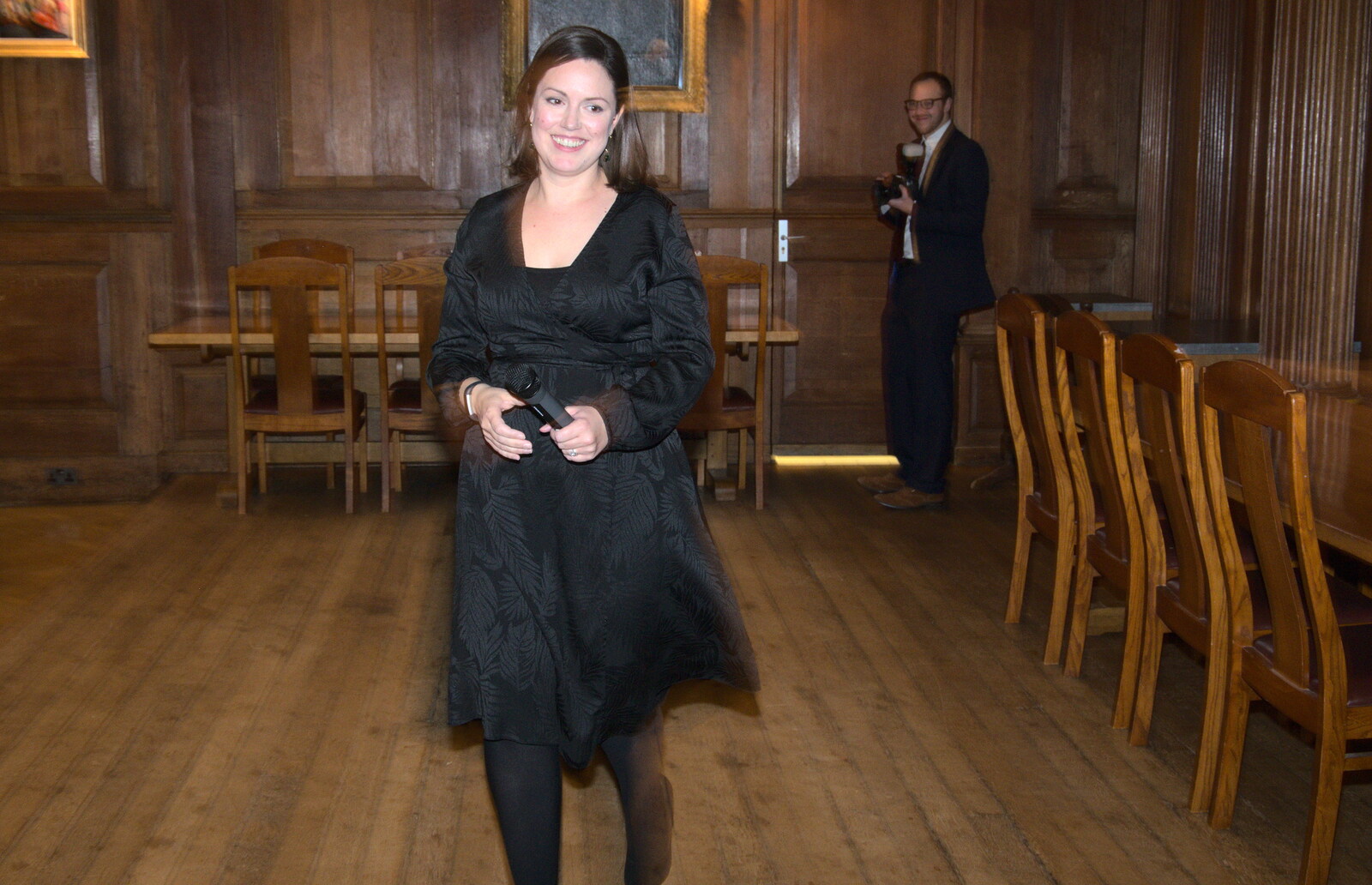 Ruth after a speech from SwiftKey's Ten Year Anniversary Reunion, Selwyn College, Cambridge - 11th January 2019