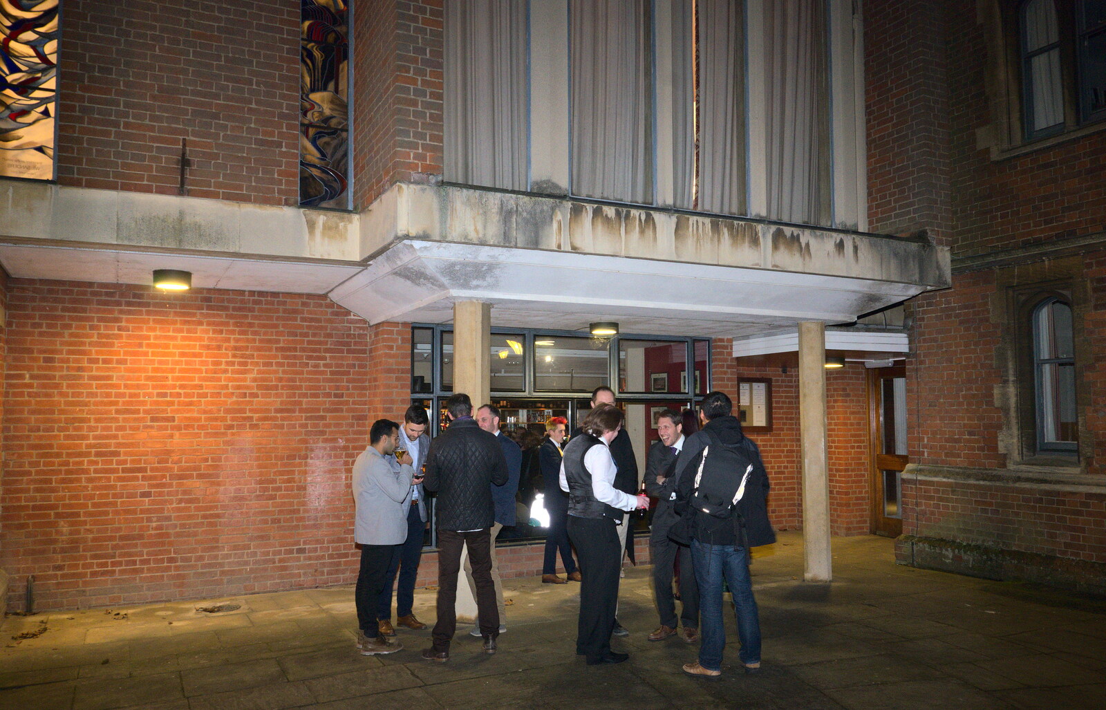Outside the union bar from SwiftKey's Ten Year Anniversary Reunion, Selwyn College, Cambridge - 11th January 2019