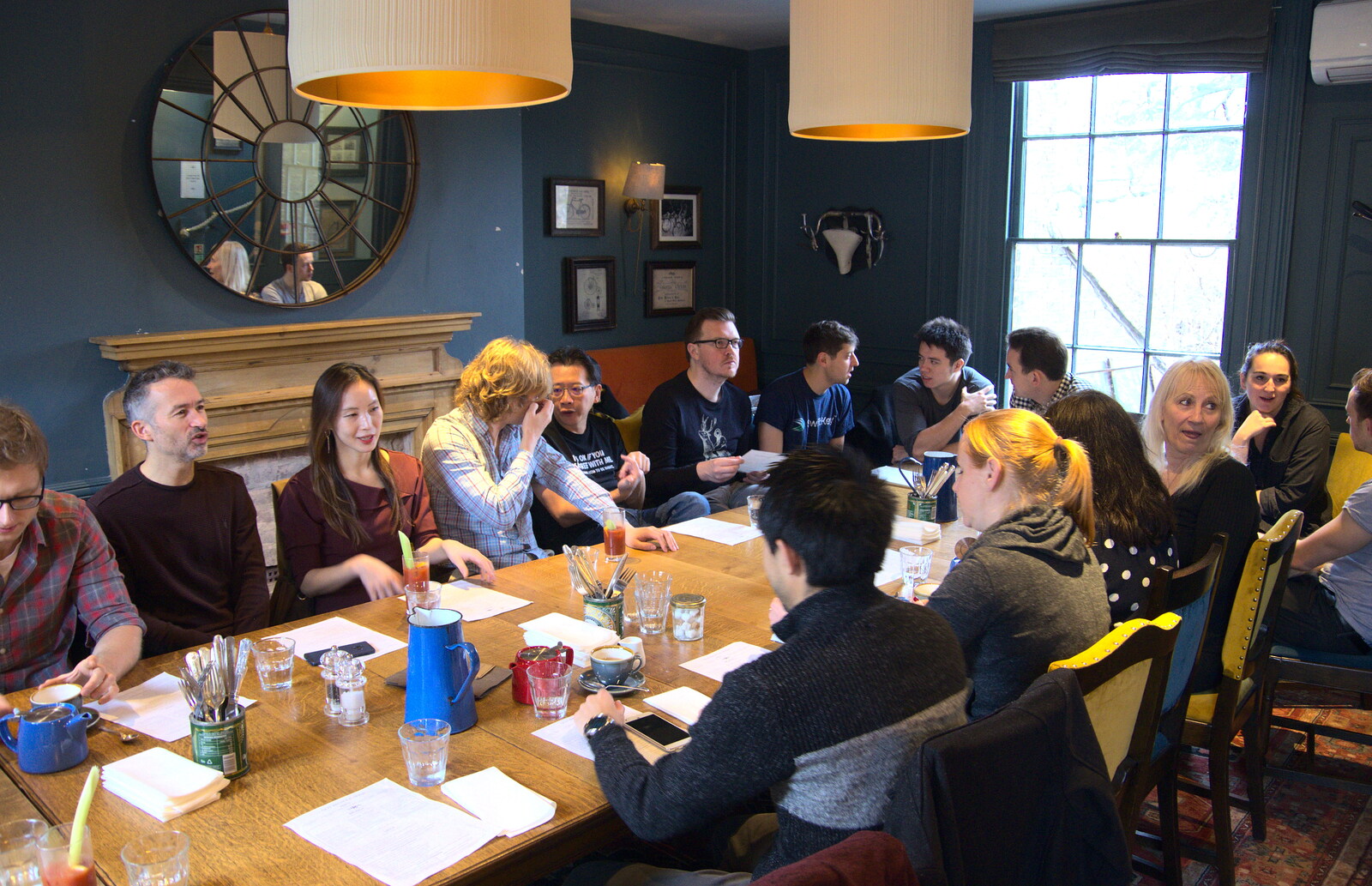 The crowded upstairs room from The SwiftKey Reunion Brunch, Regent Street, Cambridge - 12th January 2019