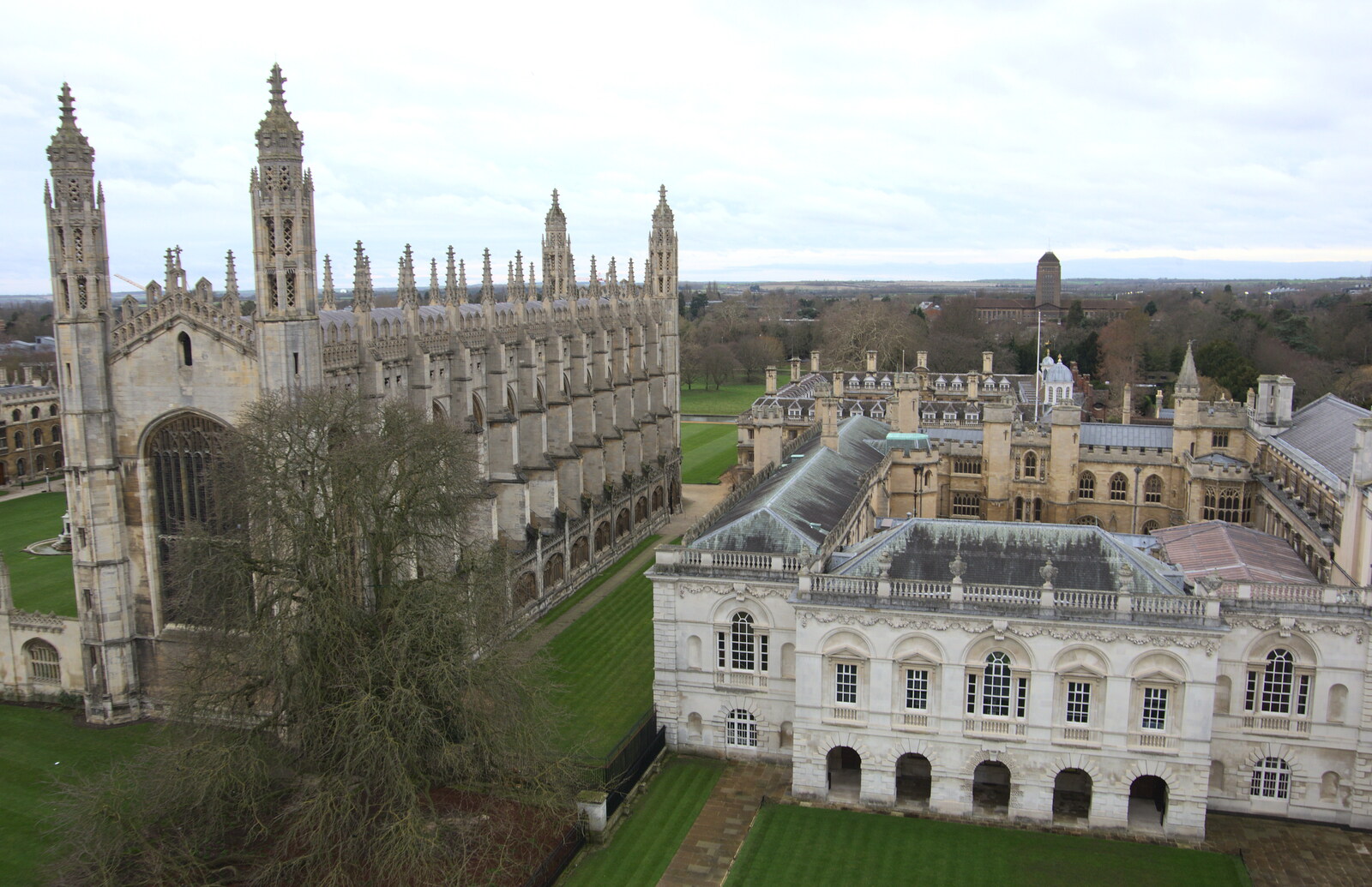 King's College Chapel and 'Old Schools' from The SwiftKey Reunion Brunch, Regent Street, Cambridge - 12th January 2019