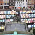 The stripey market stall roofs of Cambridge, The SwiftKey Reunion Brunch, Regent Street, Cambridge - 12th January 2019