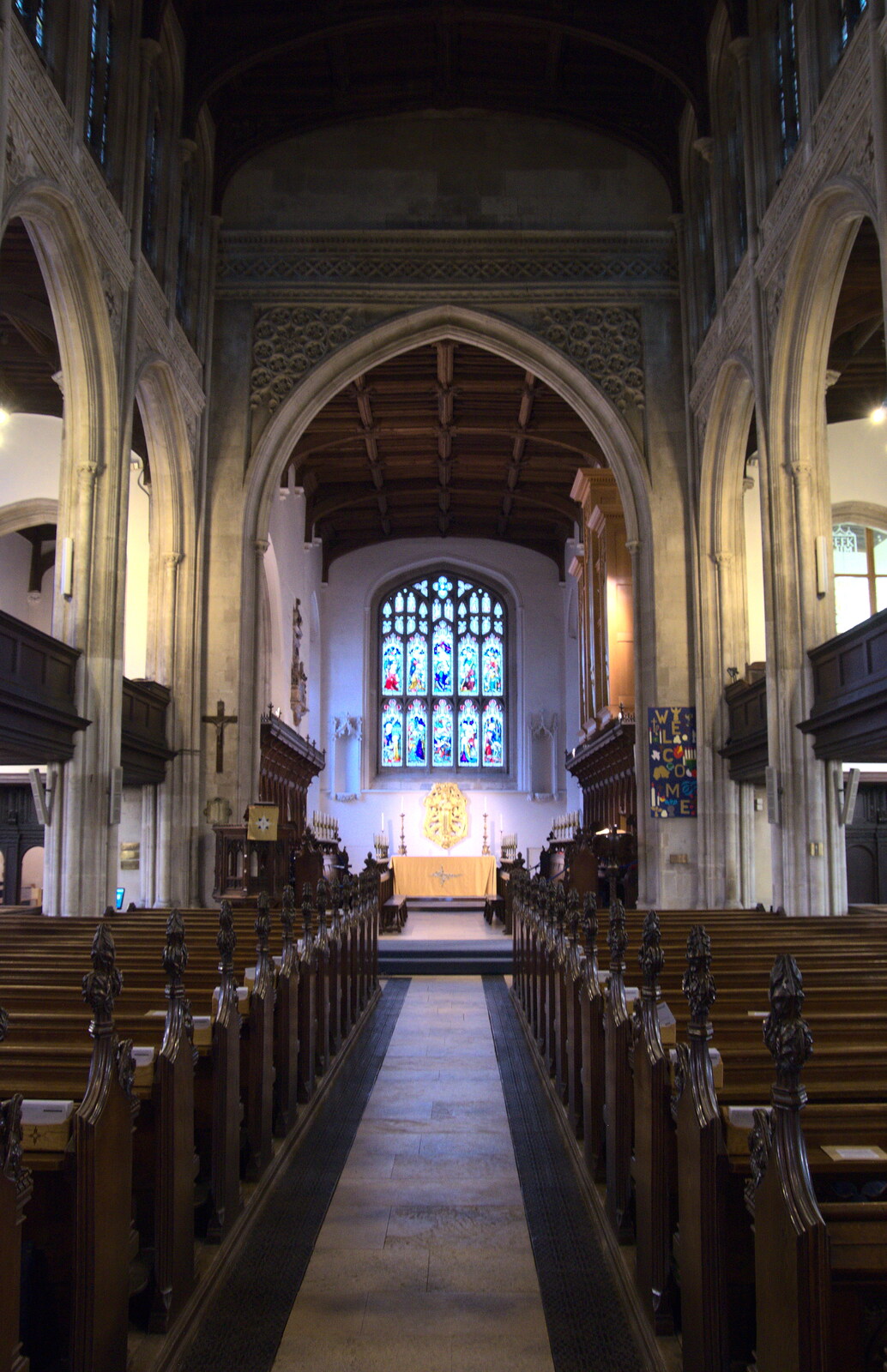 The nave of Great St. Mary church from The SwiftKey Reunion Brunch, Regent Street, Cambridge - 12th January 2019