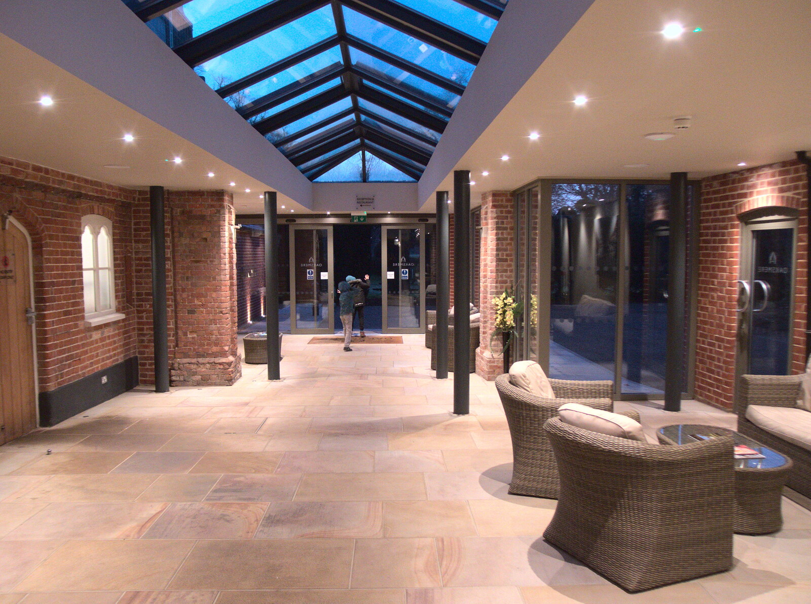 The Oaksmere's fancy new lobby/atrium from The G-Unit's Birthday, Brome, Suffolk - 20th January 2019