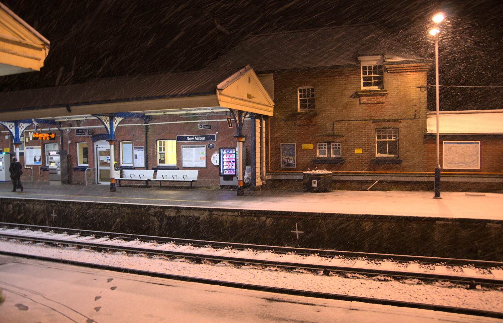 The station has not changed much since the 1980s from A Wintry Trip Down South, Walkford, Dorset - 1st February 2019