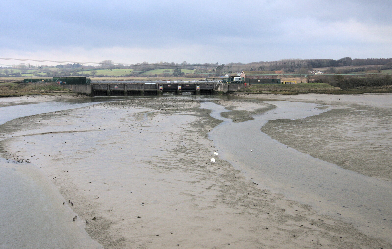 The mud flats of Brantham, near Manningtree from A Wintry Trip Down South, Walkford, Dorset - 1st February 2019