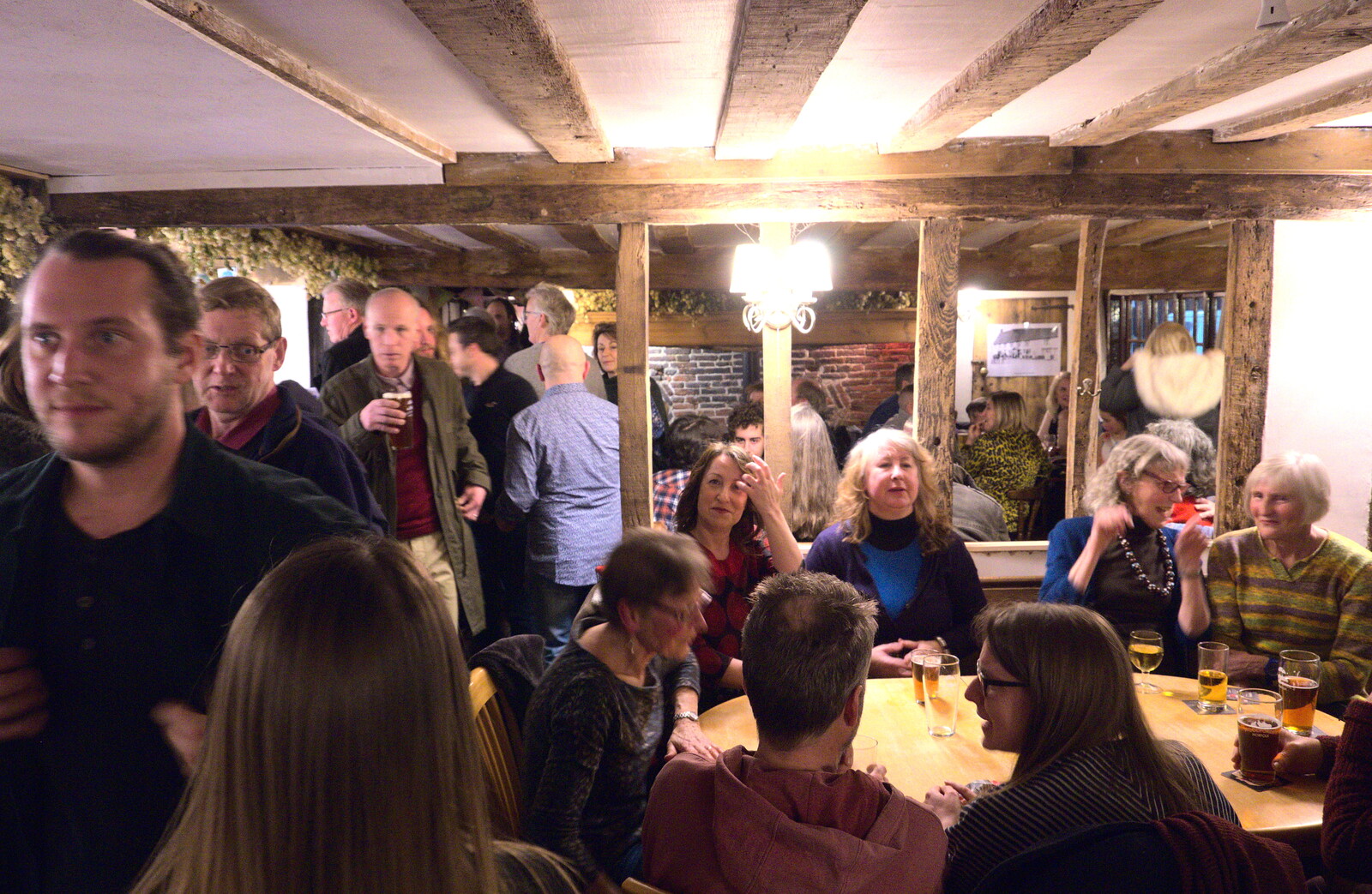 Nice to see that the Fox is packed from A Night at the Fox Inn, Garboldisham, Norfolk - 9th February 2019