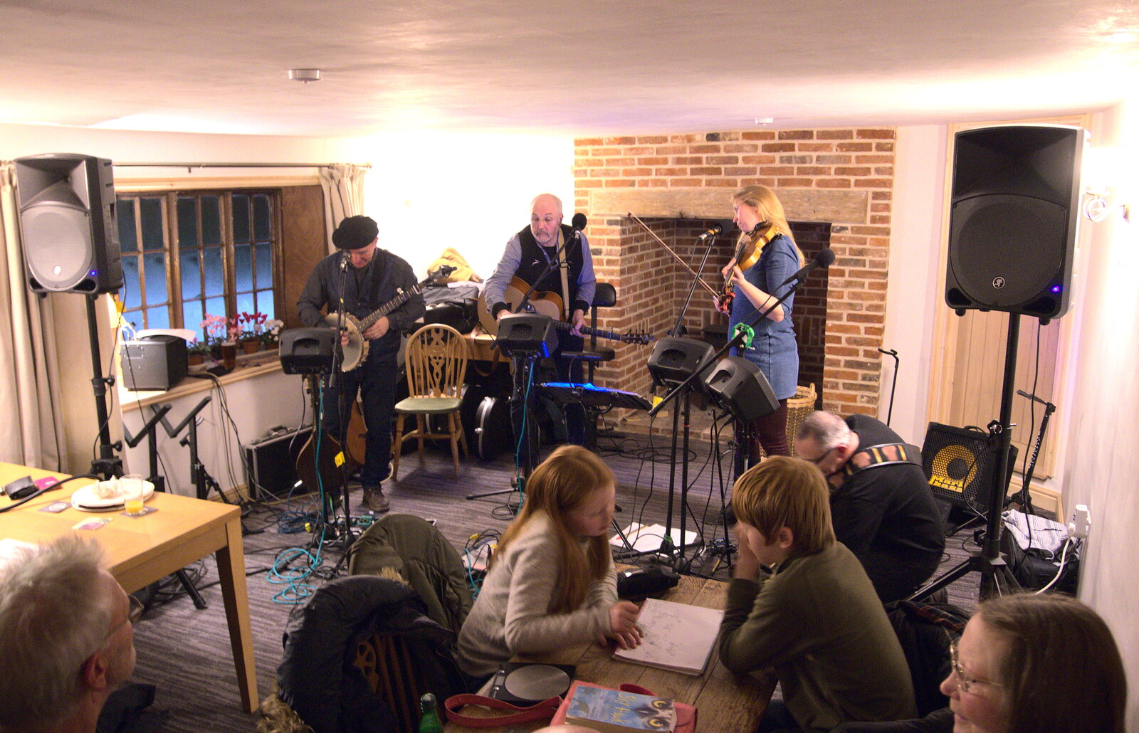 The Ludlum Pikes and their quiet set from A Night at the Fox Inn, Garboldisham, Norfolk - 9th February 2019