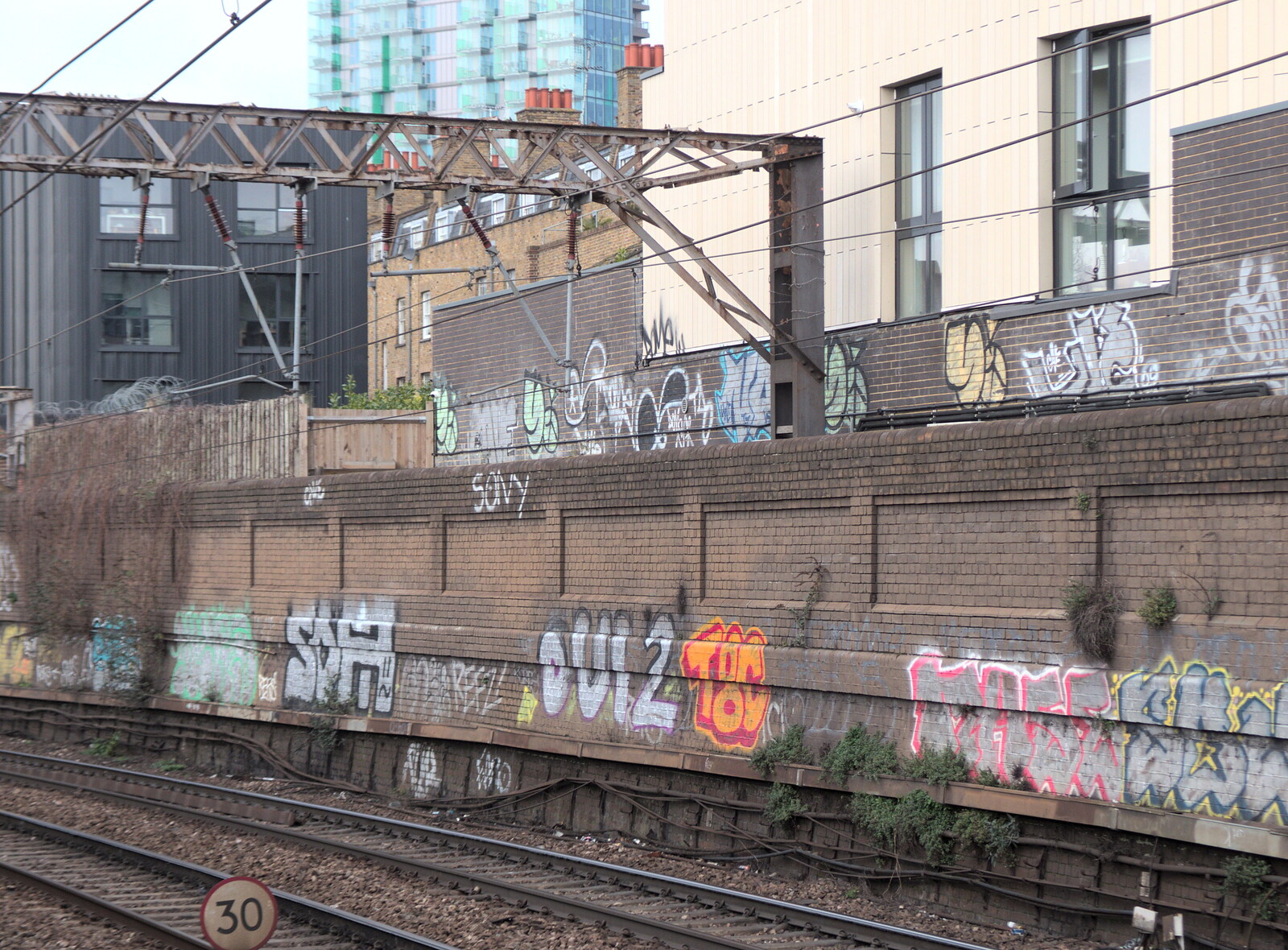 Graffiti on the walls near Brick Lane from Railway Graffiti, Tower Hamlets, London - 12th February 2019