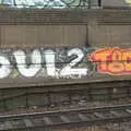 Oui 2 and T8C tags, Railway Graffiti, Tower Hamlets, London - 12th February 2019