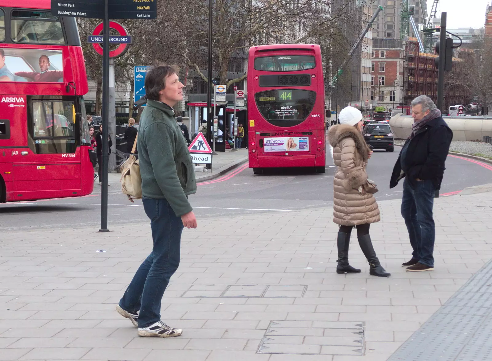 There's a dude with a pigeon on his shoulder, from Railway Graffiti, Tower Hamlets, London - 12th February 2019