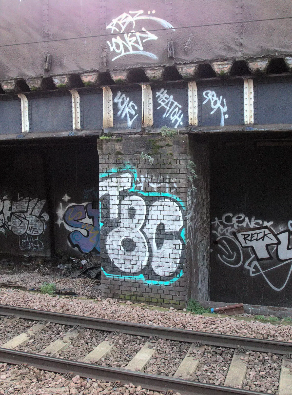 Another T8C tag, from Railway Graffiti, Tower Hamlets, London - 12th February 2019