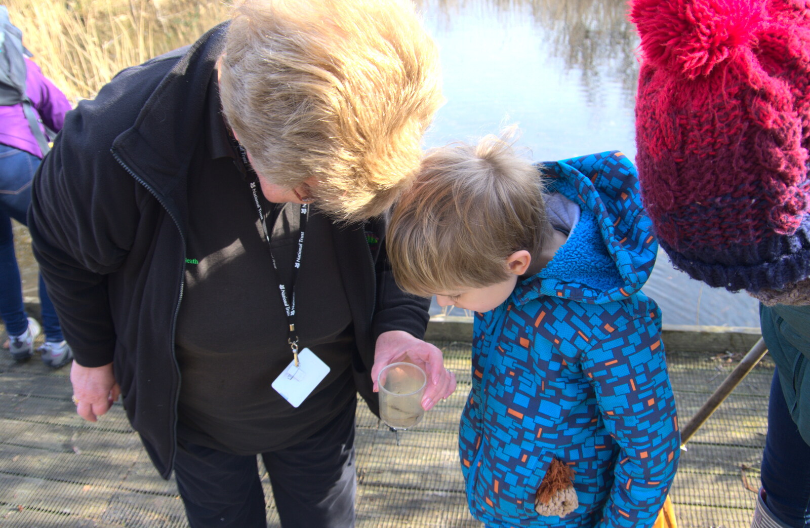 Harry checks out a small fish from A Trip to Dunwich Heath, Dunwich, Suffolk - 17th February 2019