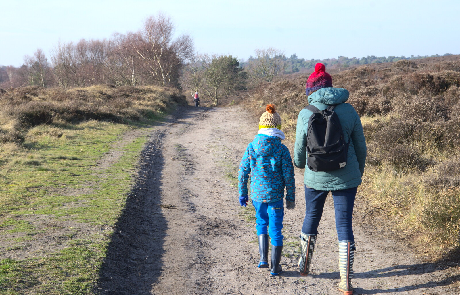 Harry and Isobel from A Trip to Dunwich Heath, Dunwich, Suffolk - 17th February 2019