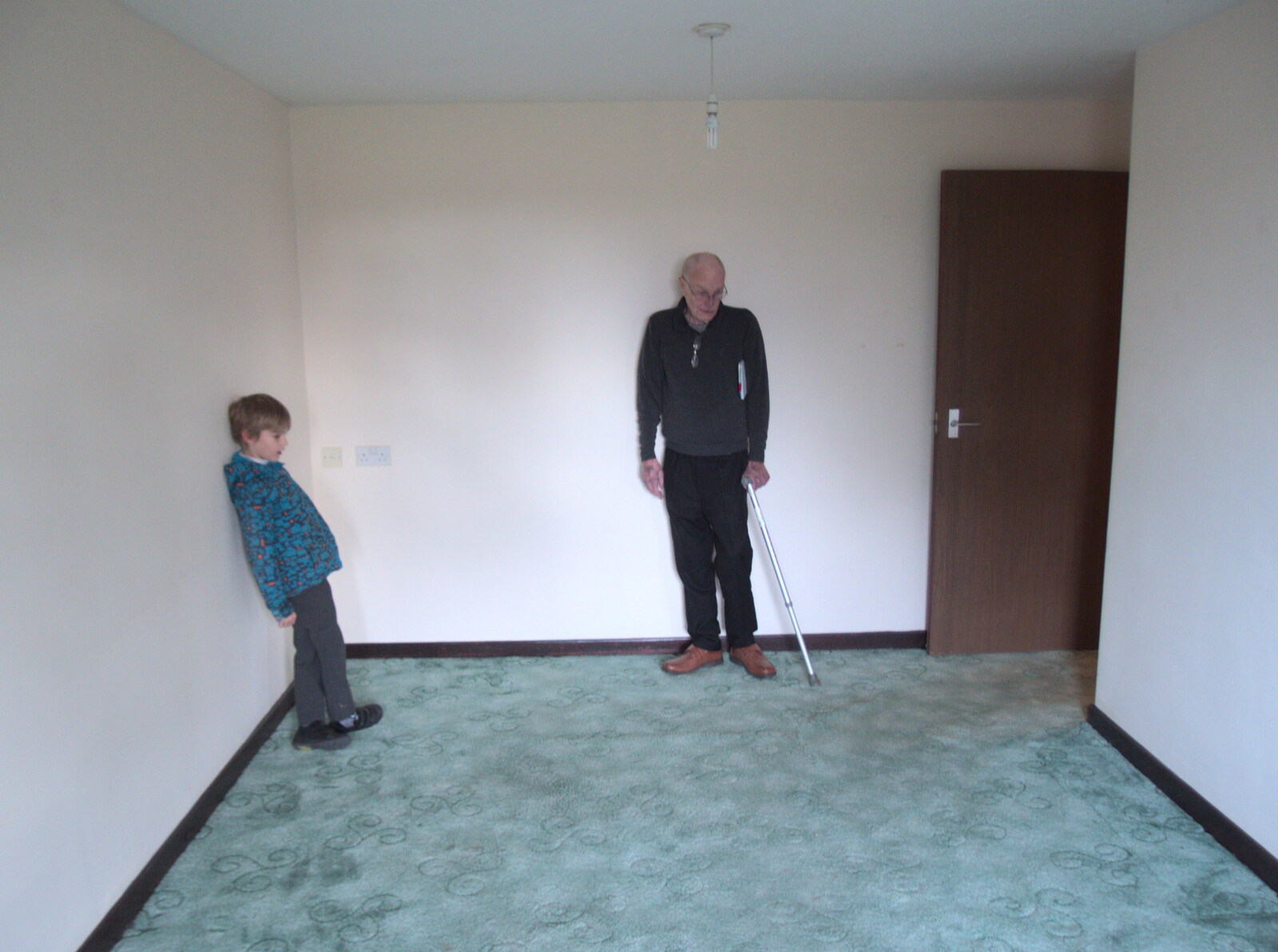 Harry and Grandad from The G-Unit Moves In, Eye, Suffolk - 4th March 2019