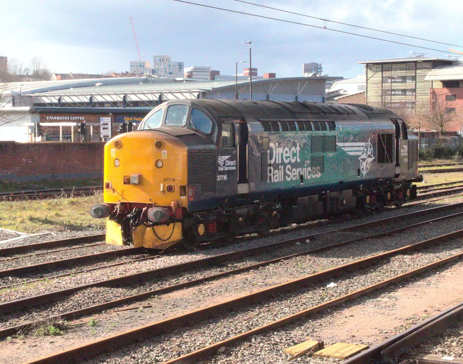 An ancient Class 37 loco - 37716 - at Norwich, from Off to the Cinema Again, Norwich, Norfolk - 9th March 2019