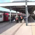 Passengers on the platform at Norwich, Off to the Cinema Again, Norwich, Norfolk - 9th March 2019