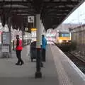 A Class 90 InterCity comes in from London, Off to the Cinema Again, Norwich, Norfolk - 9th March 2019