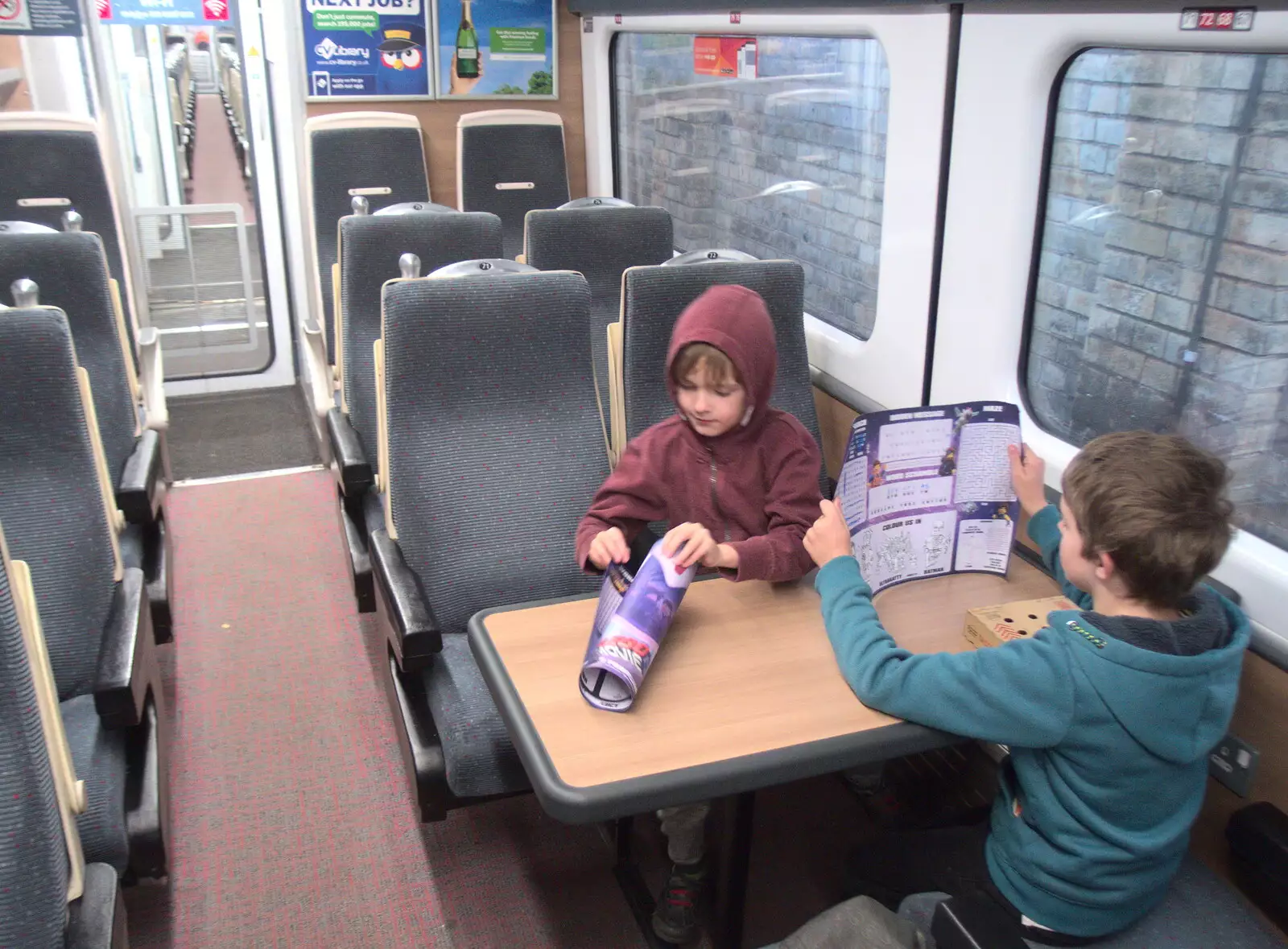 The boys on the train, from Off to the Cinema Again, Norwich, Norfolk - 9th March 2019