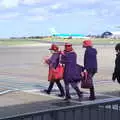 Some purple passengers head to the plane, Devon In A Day, Exeter, Devon - 14th March 2019