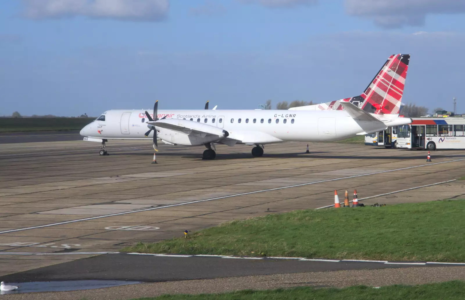 A LoganAir Dash-8, from Devon In A Day, Exeter, Devon - 14th March 2019