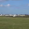 A stack of mystery aircraft on the airport perimeter, Devon In A Day, Exeter, Devon - 14th March 2019