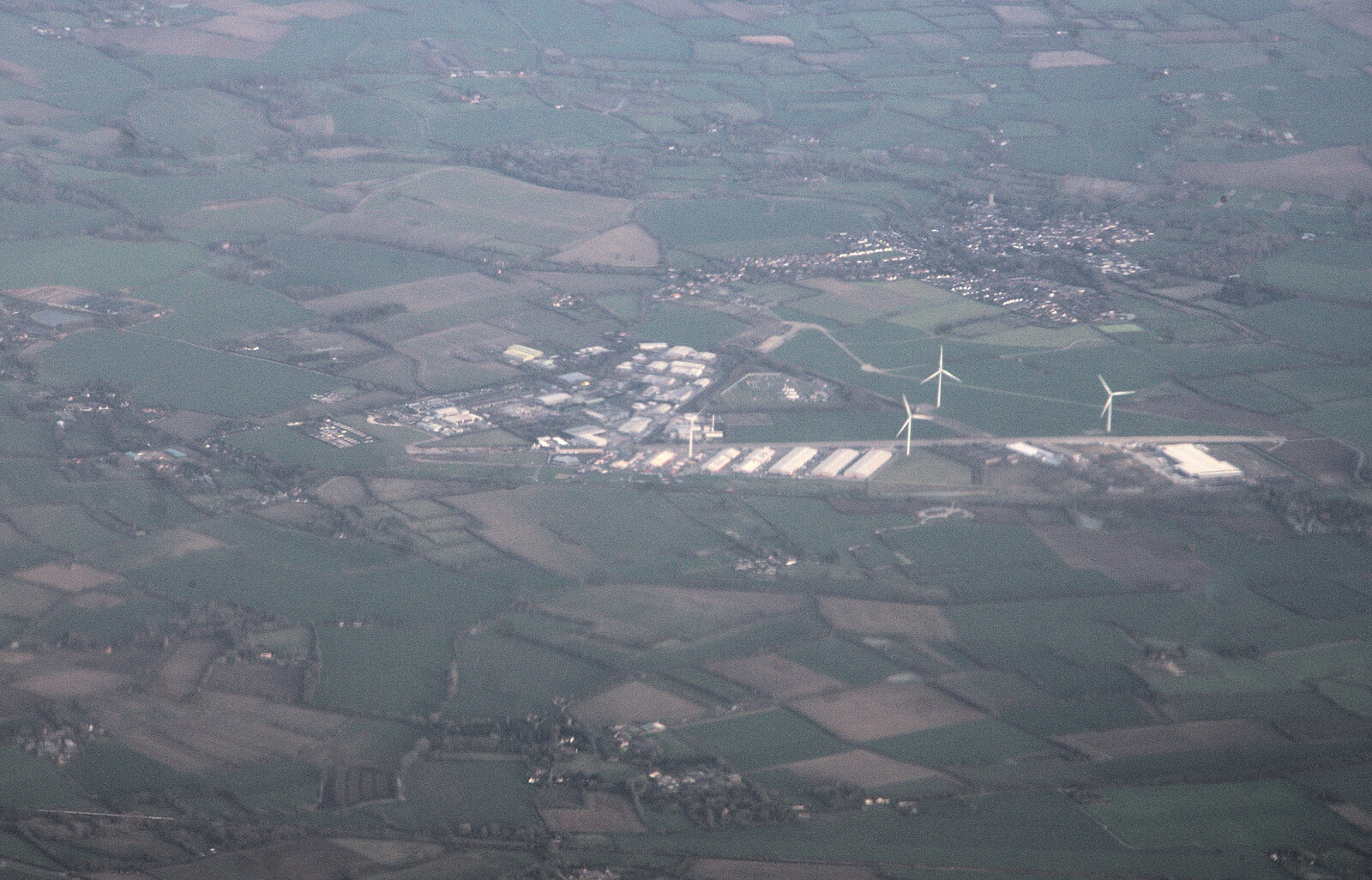Eye Airfield from 8,000 feet or so from Devon In A Day, Exeter, Devon - 14th March 2019