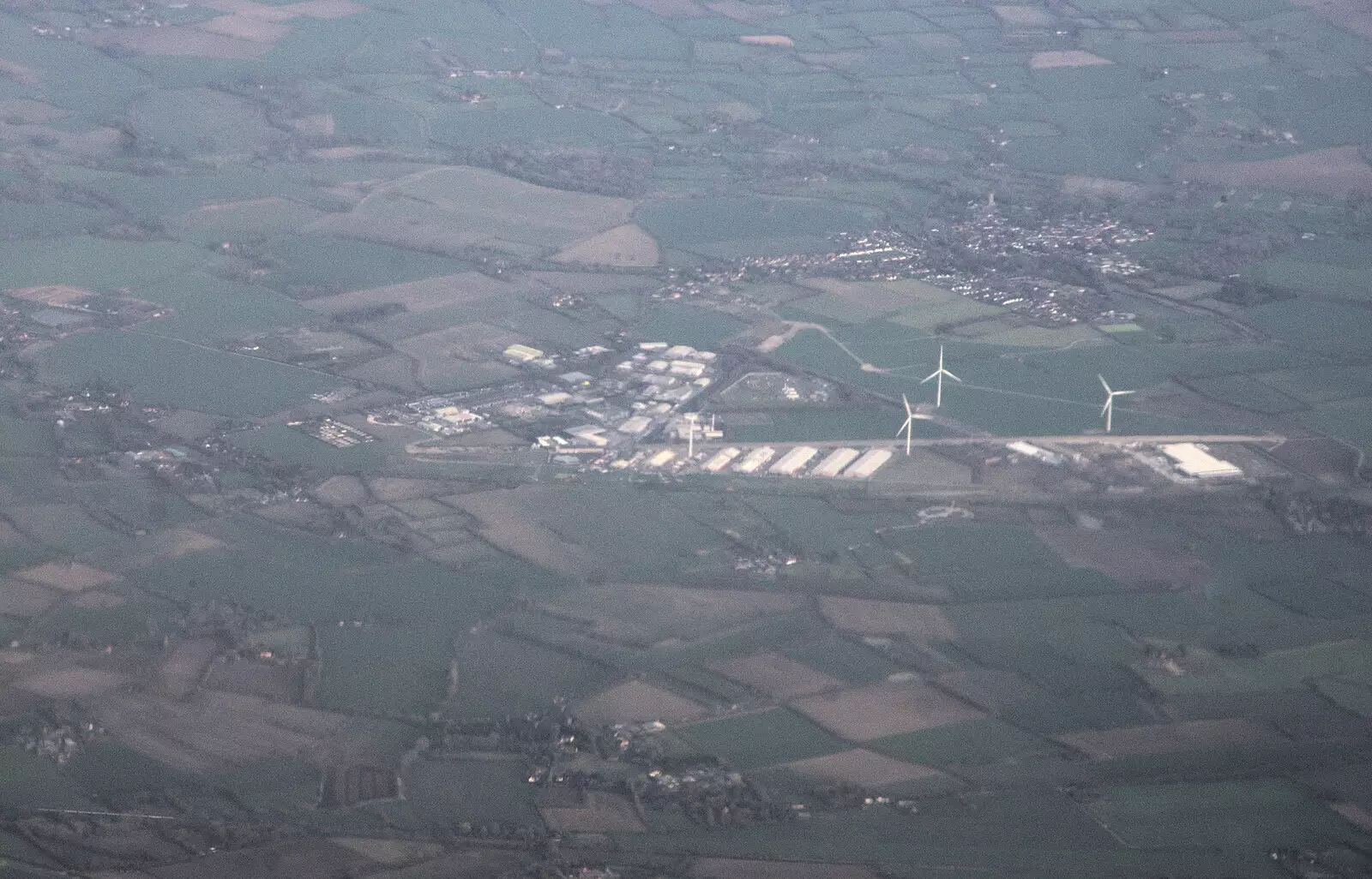 Eye Airfield from 8,000 feet or so, from Devon In A Day, Exeter, Devon - 14th March 2019