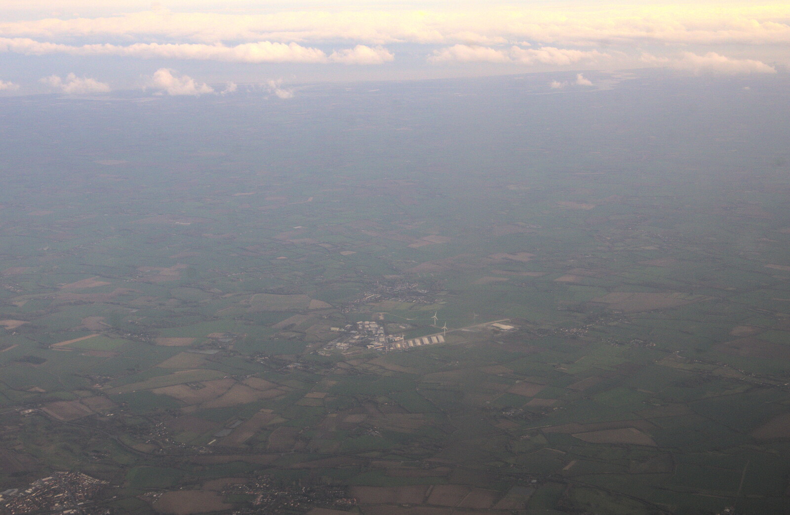 Eye Airfield, Diss, and the coastline in the distance from Devon In A Day, Exeter, Devon - 14th March 2019