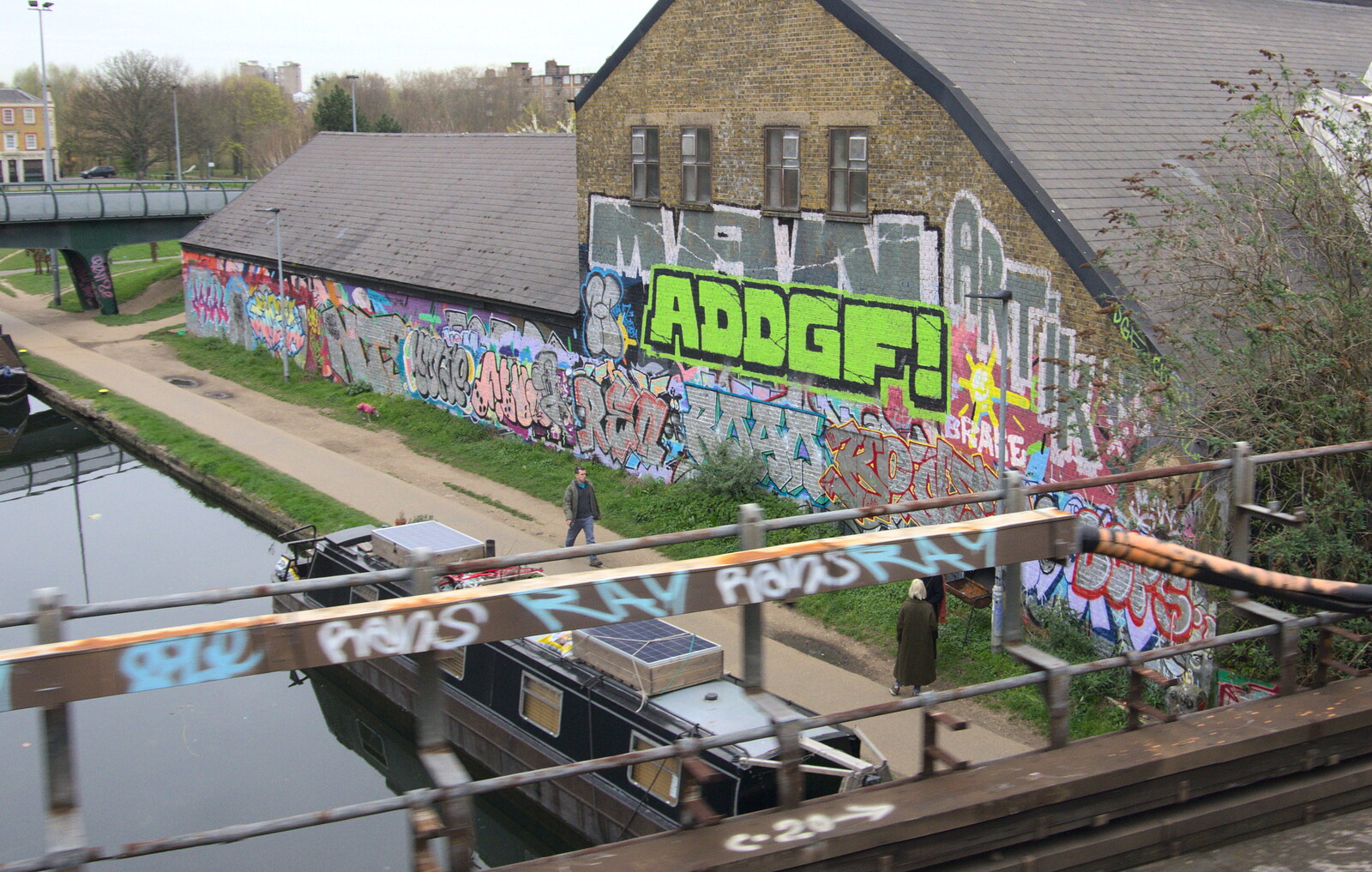 Graffiti down by the Regents Canal from A Team Outing at Namco Funscape, South Bank, London - 27th March 2019