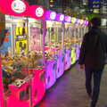 Ken wanders past a rank of claw machines, A Team Outing at Namco Funscape, South Bank, London - 27th March 2019