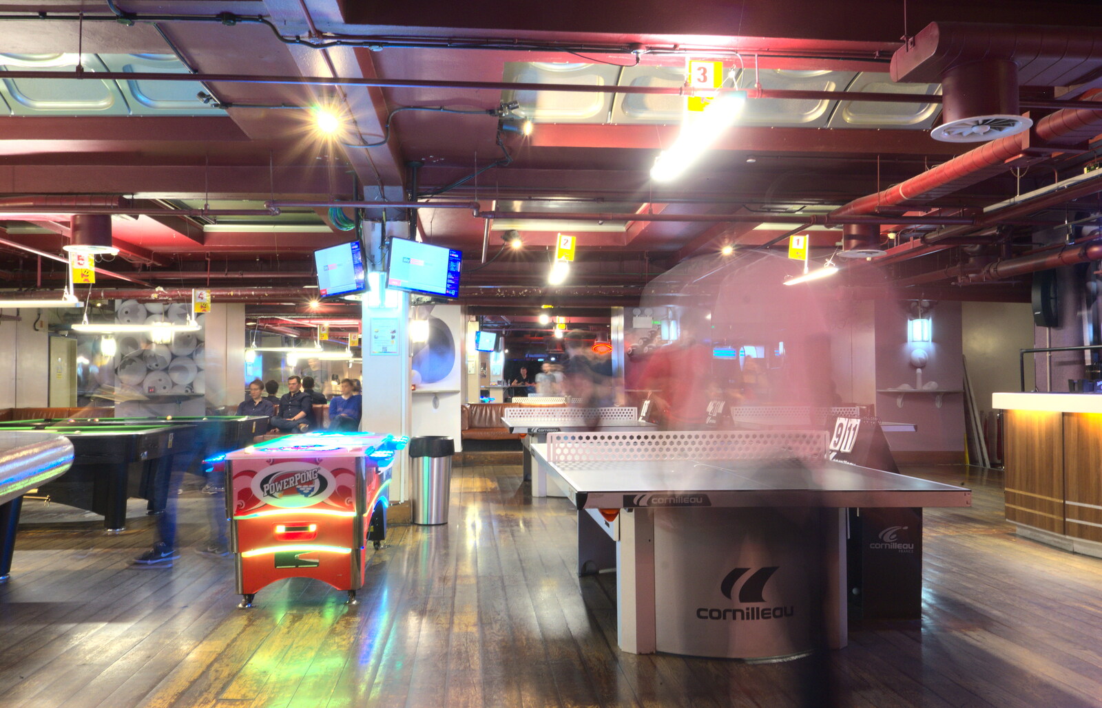 A long exposure in the games room from A Team Outing at Namco Funscape, South Bank, London - 27th March 2019
