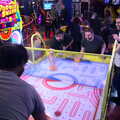 More air hockey, A Team Outing at Namco Funscape, South Bank, London - 27th March 2019