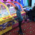 Fred on the arcade games, On The Beach, Southwold, Suffolk - 7th April 2019