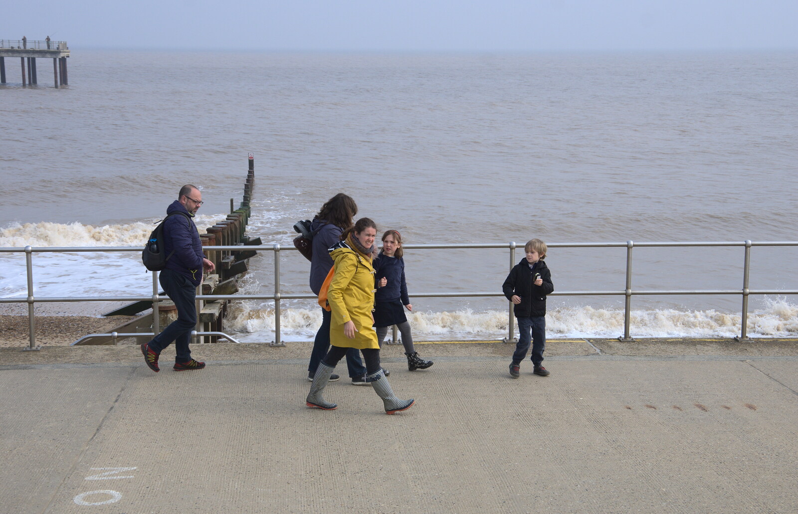 Walking along the promenade at Southwold from On The Beach, Southwold, Suffolk - 7th April 2019