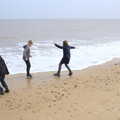 The children mess around on the beach, On The Beach, Southwold, Suffolk - 7th April 2019