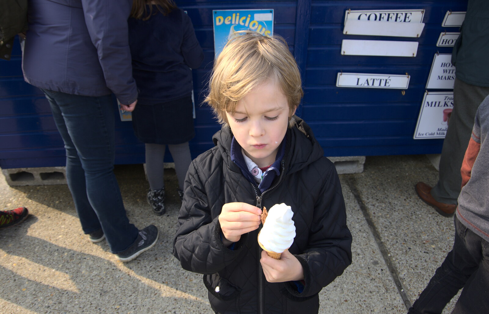 Harry's got a 99 from On The Beach, Southwold, Suffolk - 7th April 2019