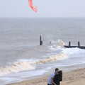 A snog on the beach, as a kite flies around, On The Beach, Southwold, Suffolk - 7th April 2019