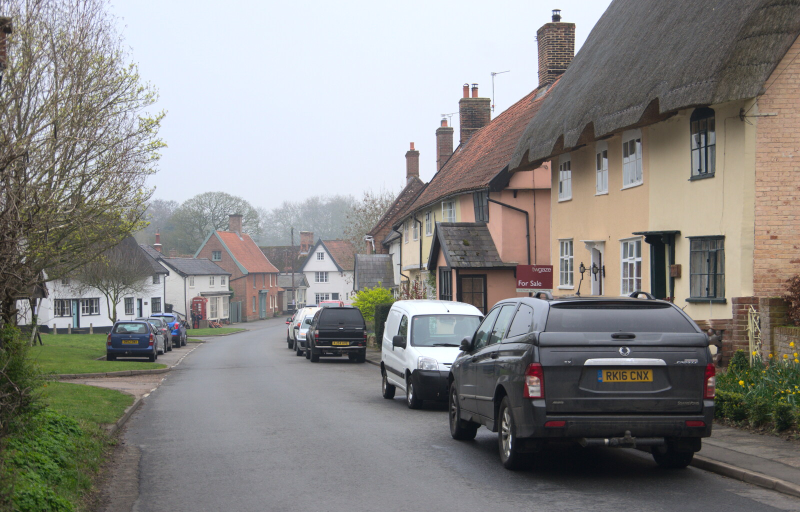The Street in Hoxne from On The Beach, Southwold, Suffolk - 7th April 2019