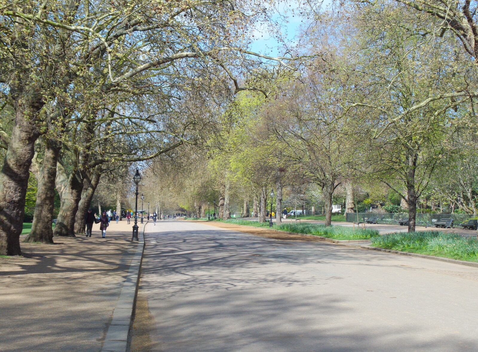 Serpentine Road in Hyde Park is all spring-like from Lunch in the Oaksmere, Brome, Suffolk - 14th April 2019