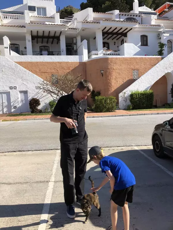 We get introduced to Mini the stringy cat, from A Holiday in Nerja, Andalusia, Spain - 15th April 2019